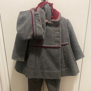 Vintage wool child’s hat coat and pants